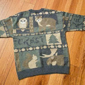 Oversized knitted bear sweatshirt (long sleeve)